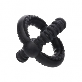 Гумена кучешка играчка Flamingo Toy Gladiator Cross ball Black рингове